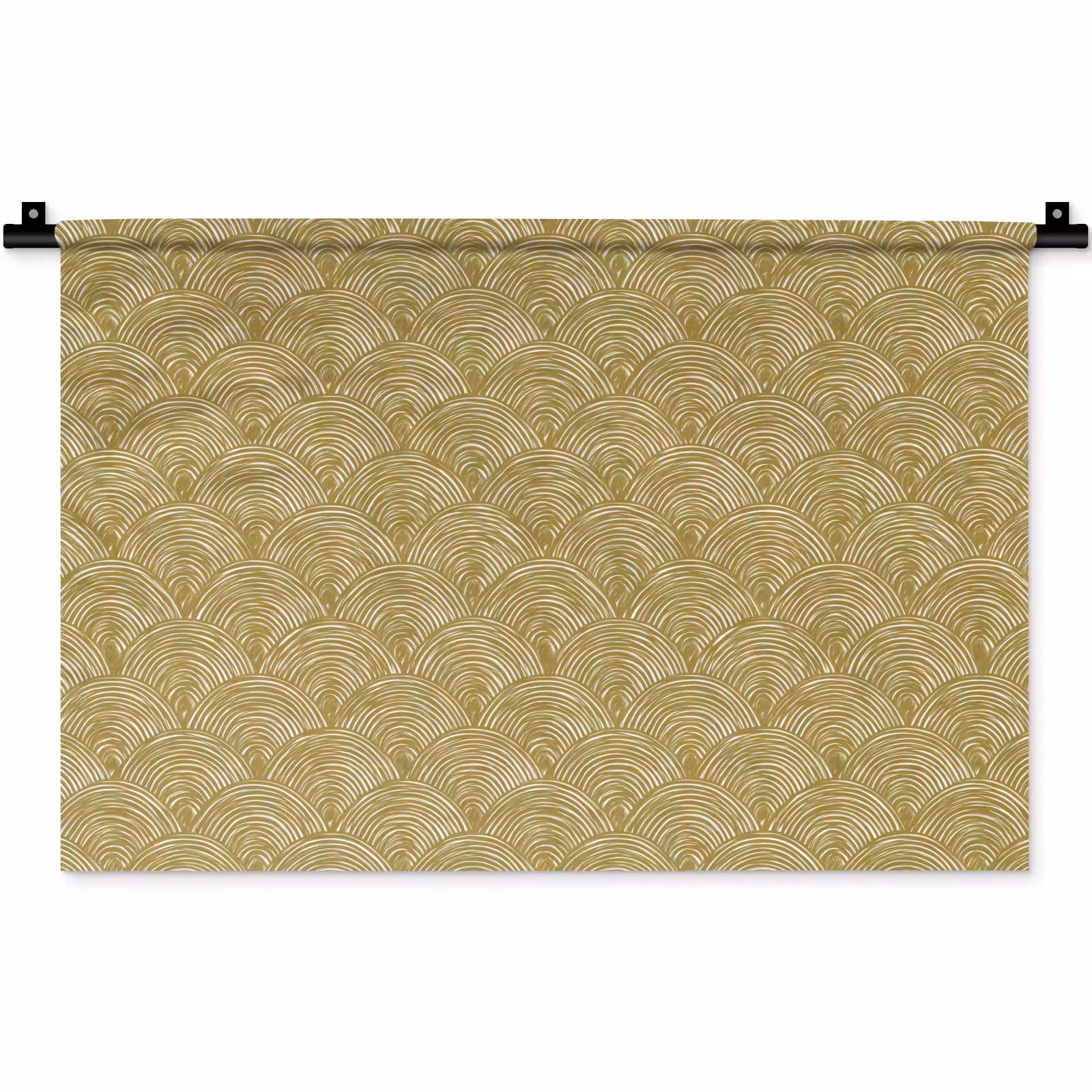 Wandkleed - Waaier - Geometrisch - Groen — 1