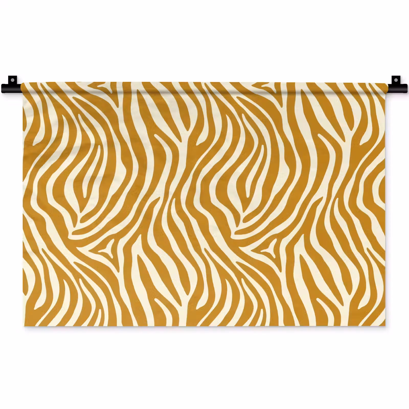 Wandkleed - Zebra - Klassiek - Oker - Geel — 1