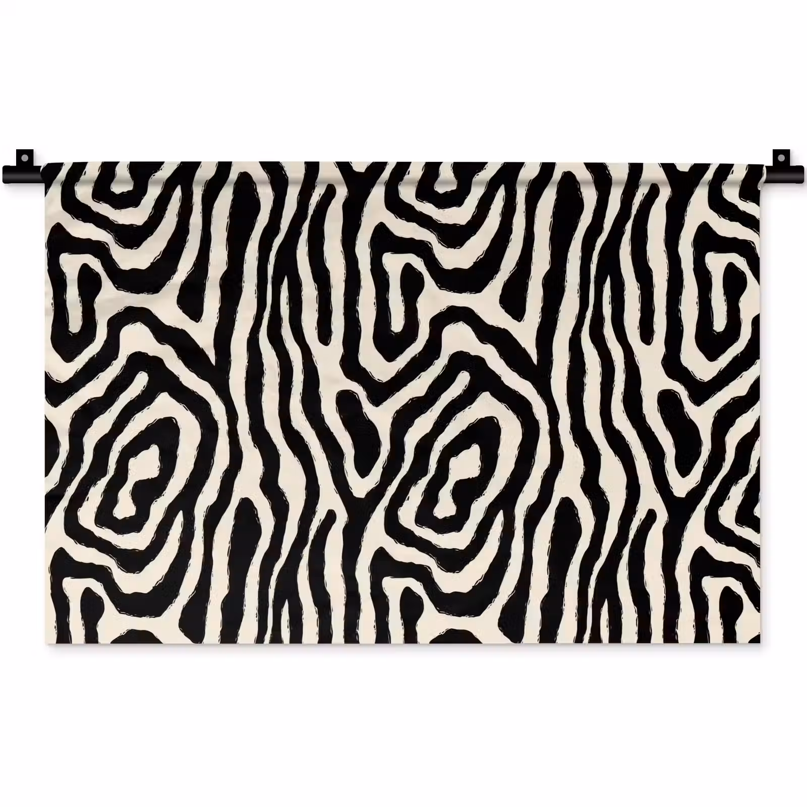 Wandkleed - Zebra - Zwart - Abstract — 1