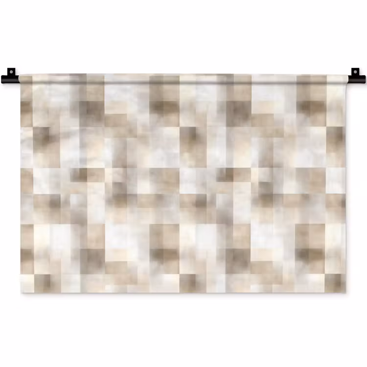 Wandkleed - Textuur - Linnen - Beige — 1