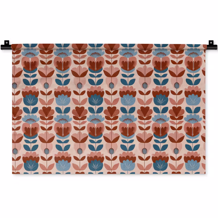 Wandkleed - Vintage - Motief - Kleurrijk — 1