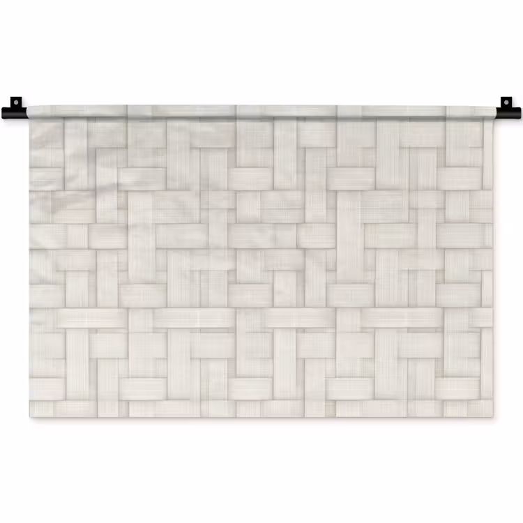 Wandkleed - Vlechtwerk - Banen - Beige — 1