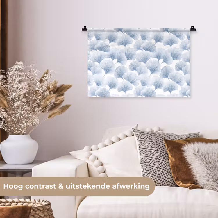 Wandkleed - Waaier - Modern - Blauw — 4