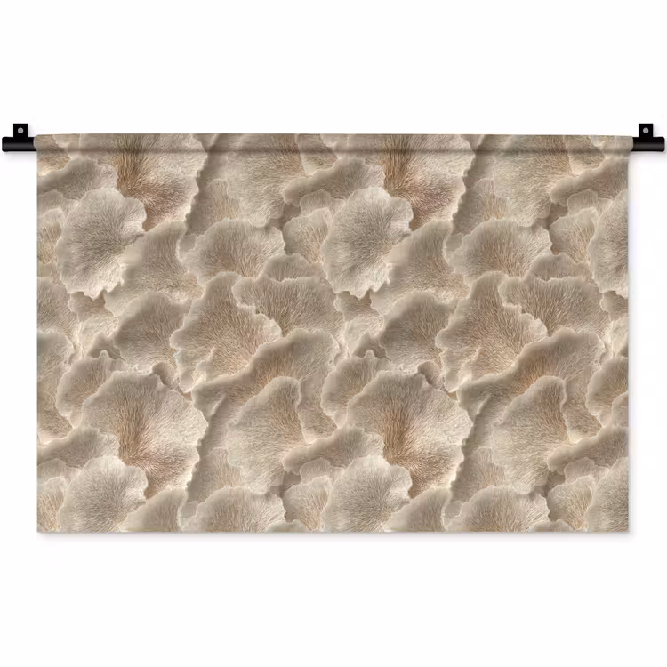 Wandkleed - Waaierstructuren - Beige - Vezeltextuur — 1