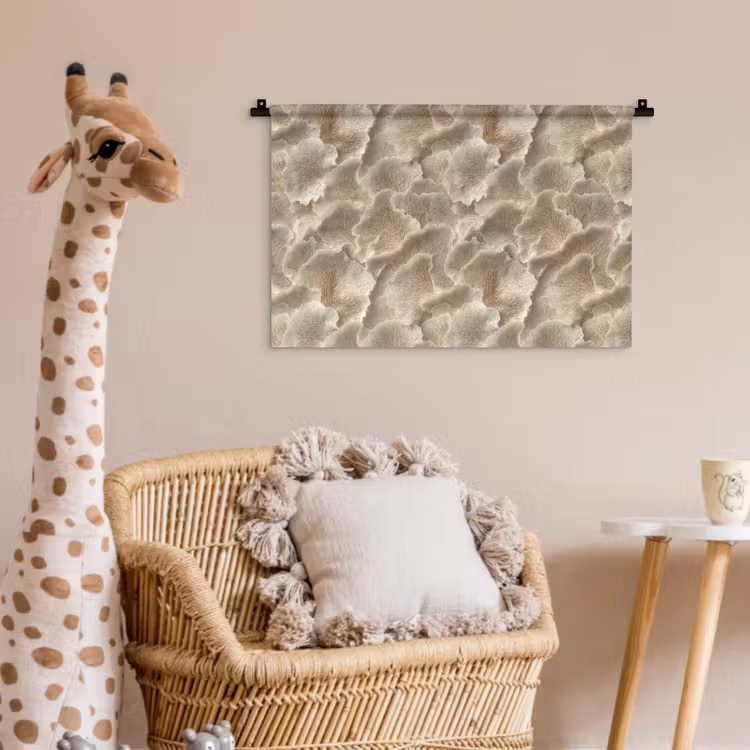Wandkleed - Waaierstructuren - Beige - Vezeltextuur — 5