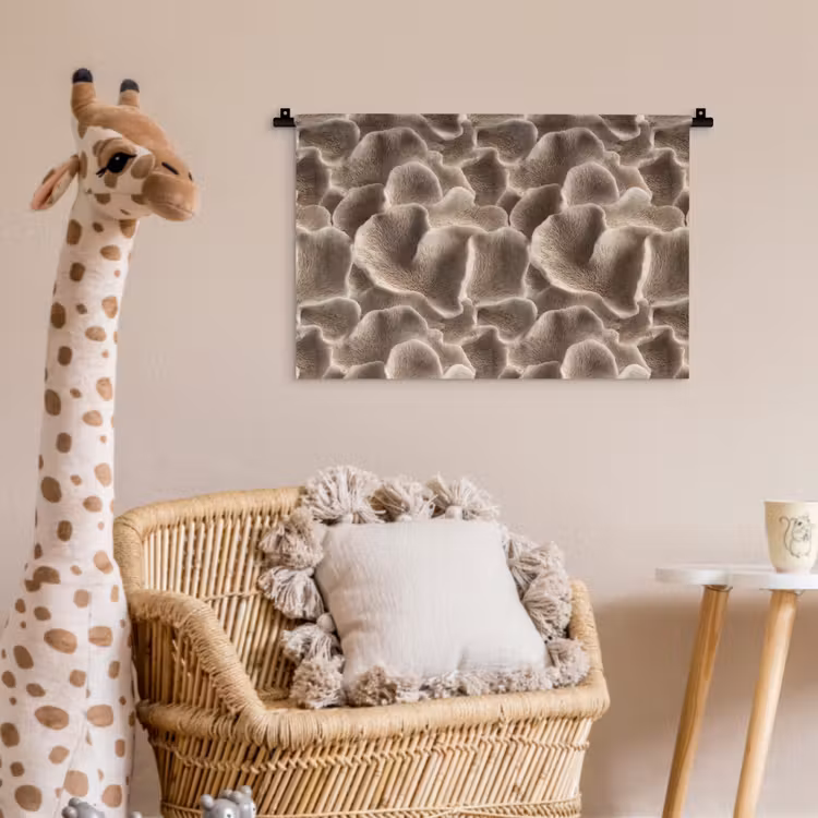 Wandkleed - Waaiervorm - Beige - Vezel textuur — 5