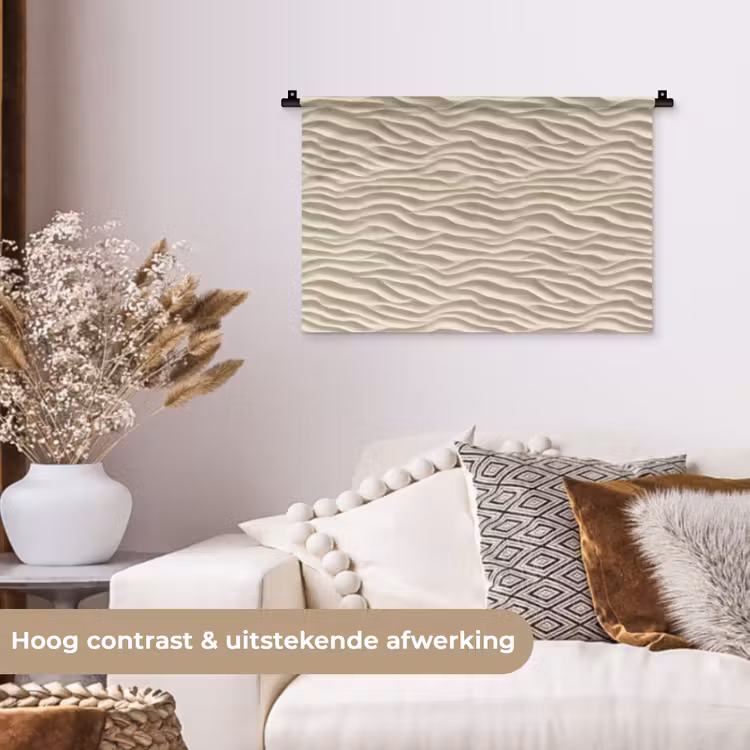 Wandkleed - Zand - Golven - Beige — 4