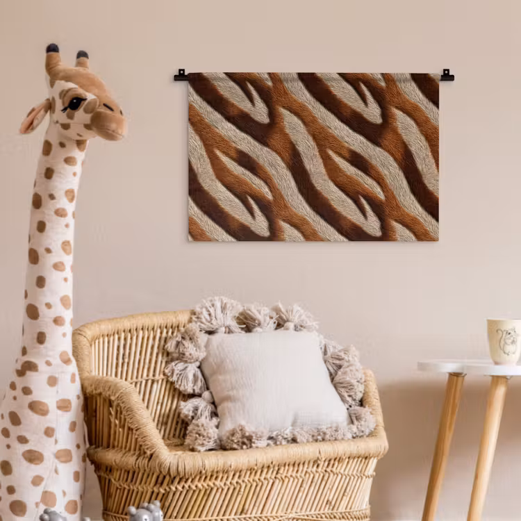 Wandkleed - Zebra - Bruin - Patroon — 5