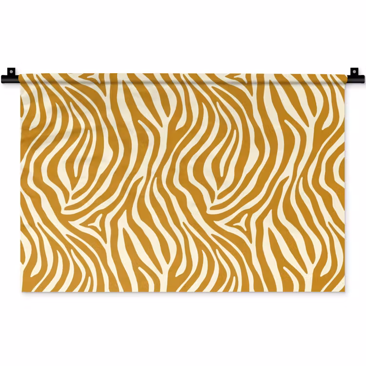 Wandkleed - Zebra - Klassiek - Oker - Geel — 1
