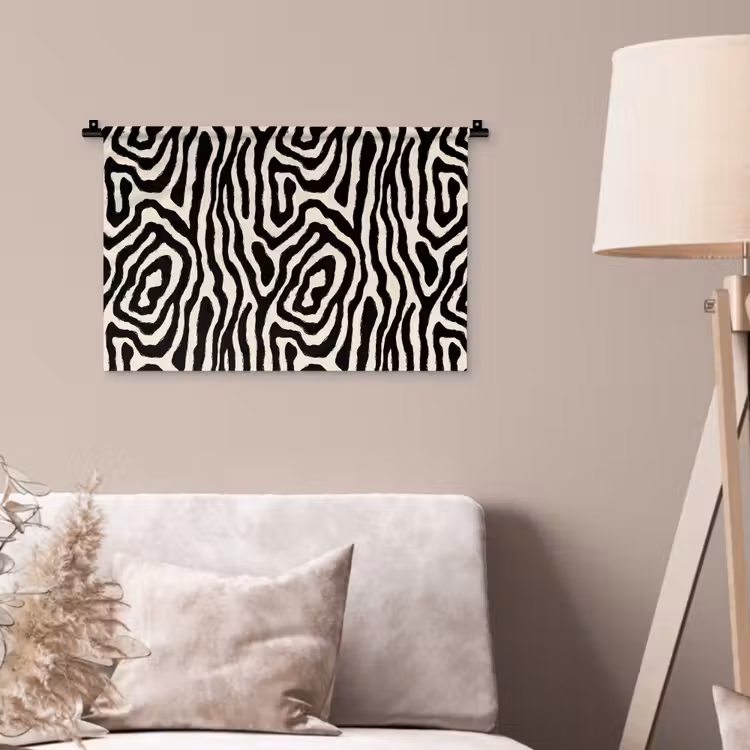 Wandkleed - Zebra - Zwart - Abstract — 2