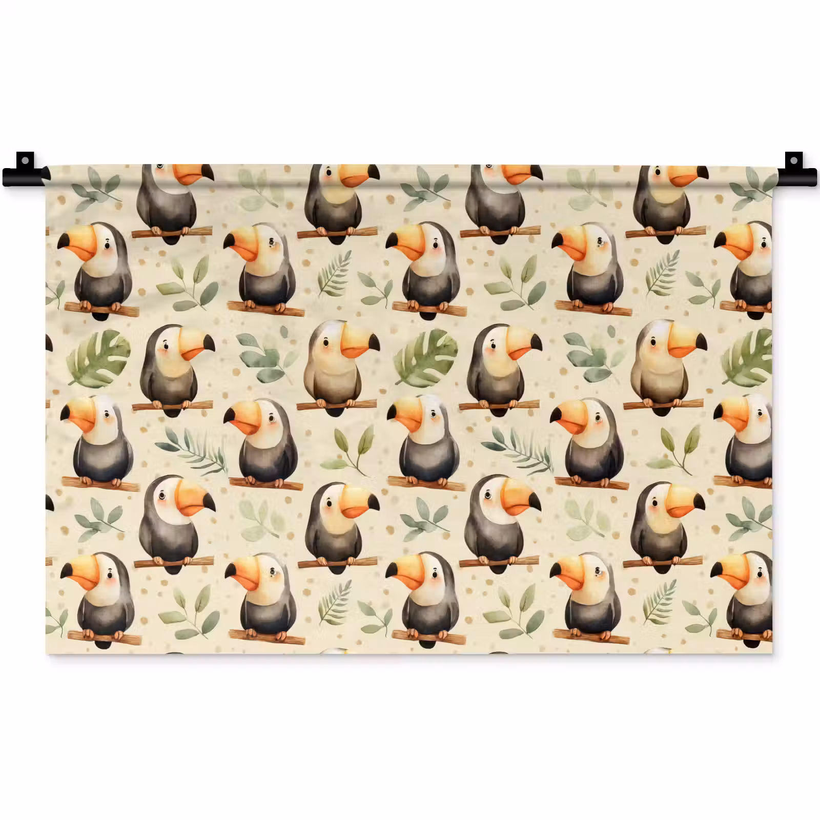 Wandkleed - Toekans - Exotisch - Kleurrijk — 1