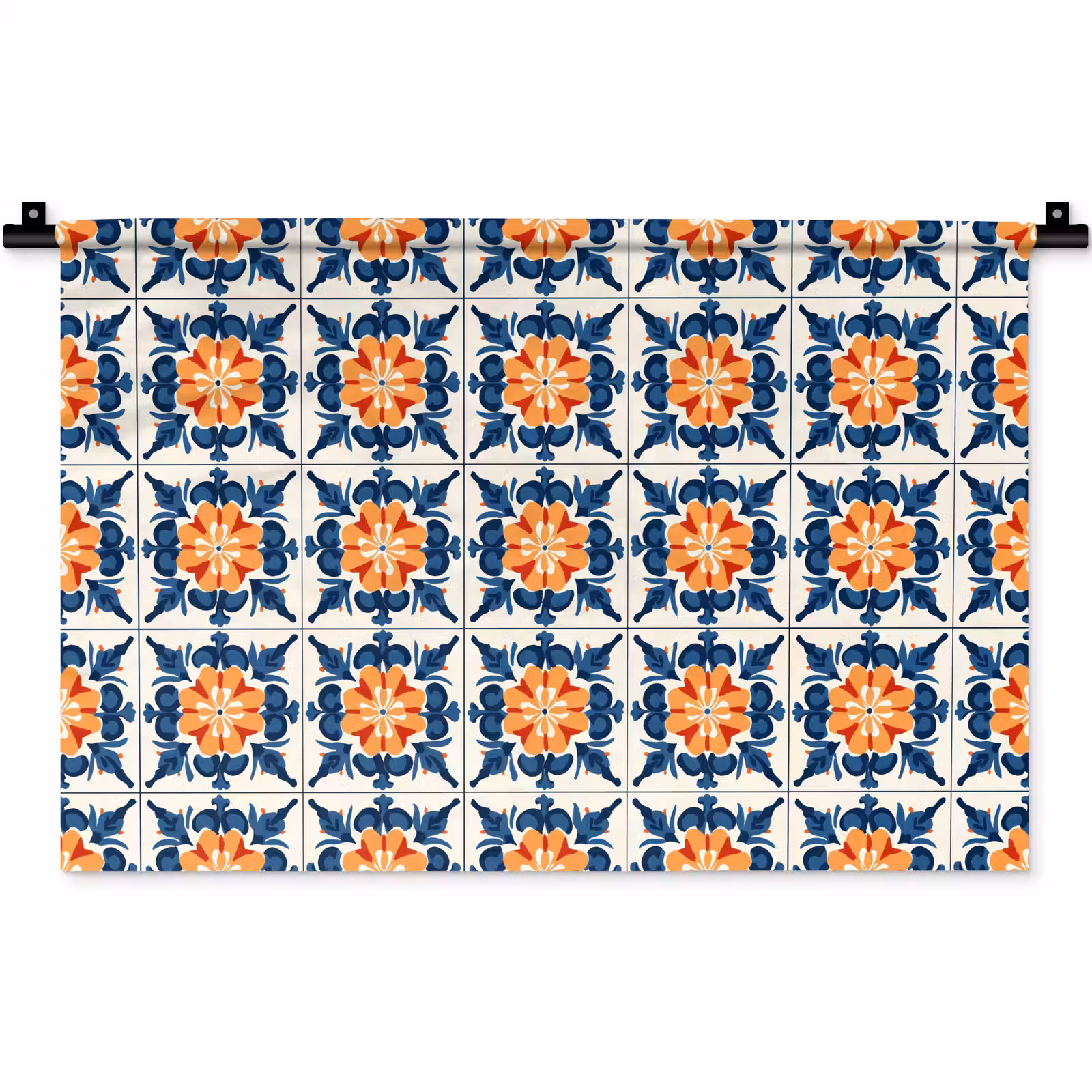 Wandkleed - Traditioneel - Tegel - Oranje — 1