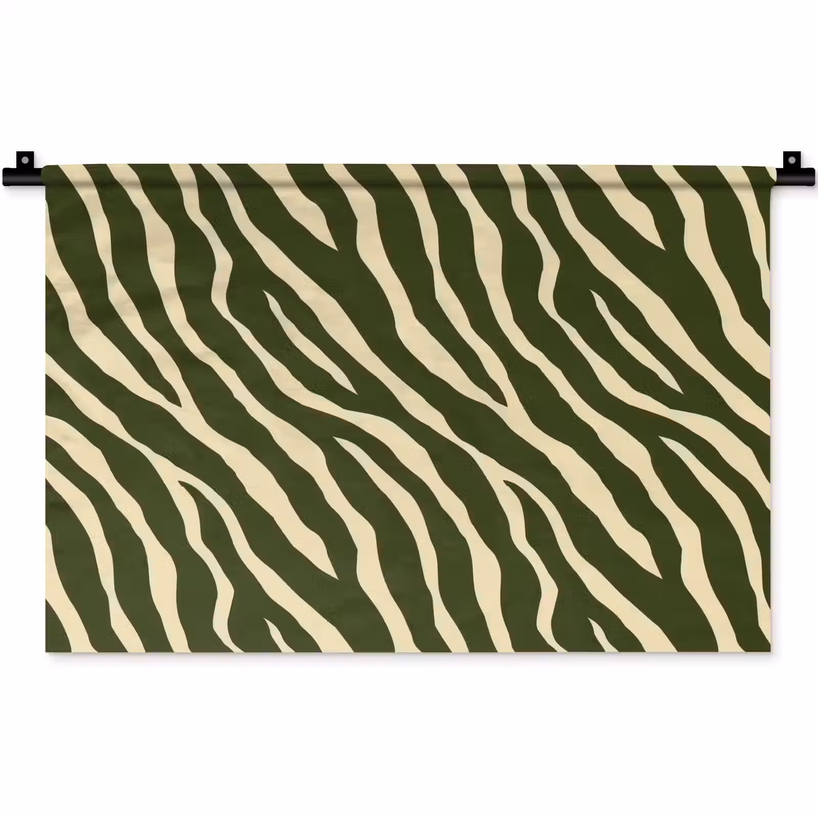 Wandkleed - Zebra - Patroon - Groen — 1
