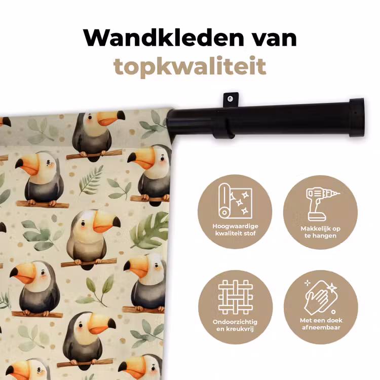 Wandkleed - Toekans - Exotisch - Kleurrijk — 3
