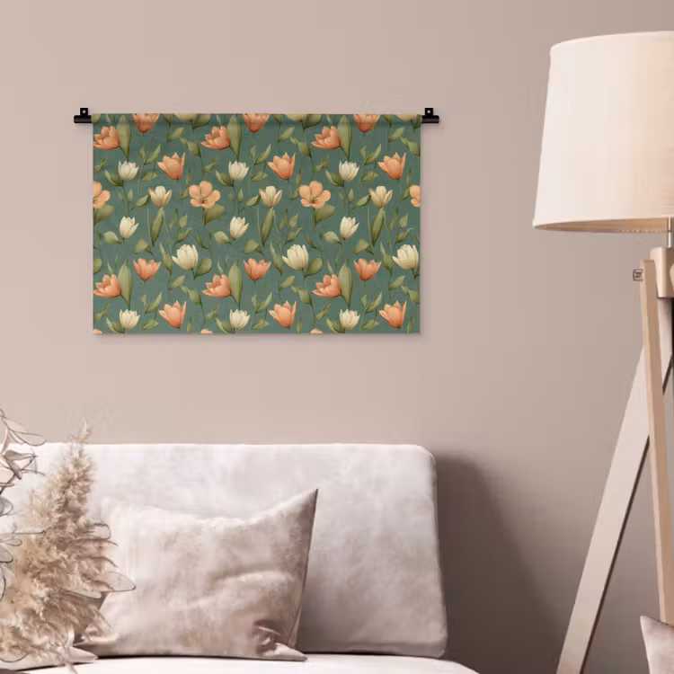 Wandkleed - Tulpen - Botanisch - Groen — 2