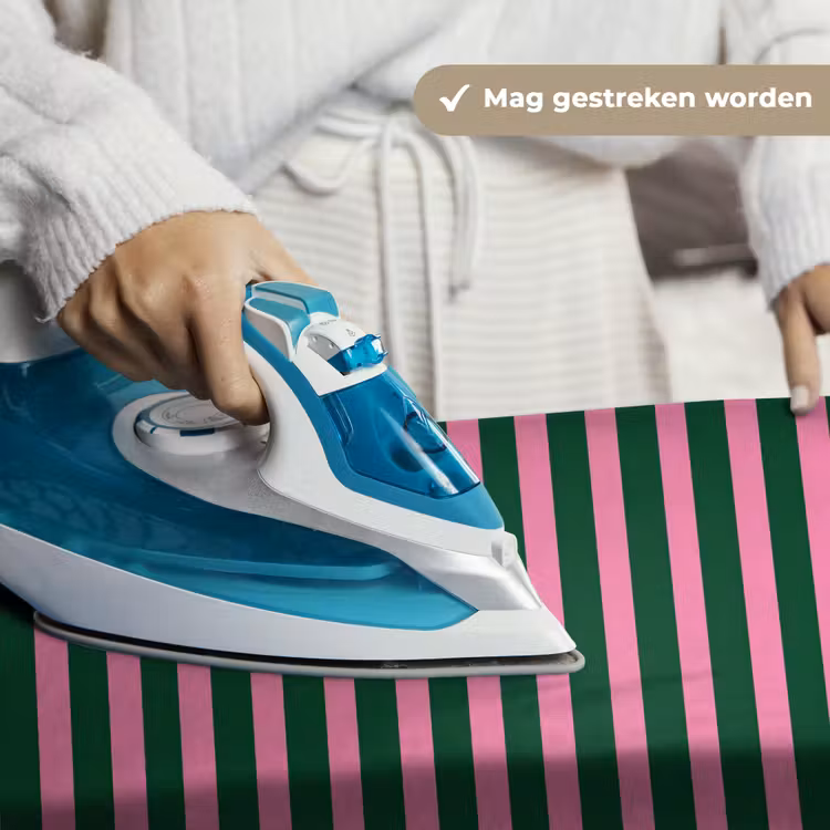 Wandkleed - Verticale strepen - Groen - Roze — 6