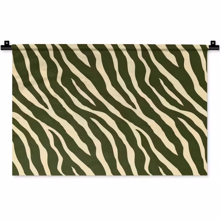 Wandkleed - Zebra - Patroon - Groen — 1