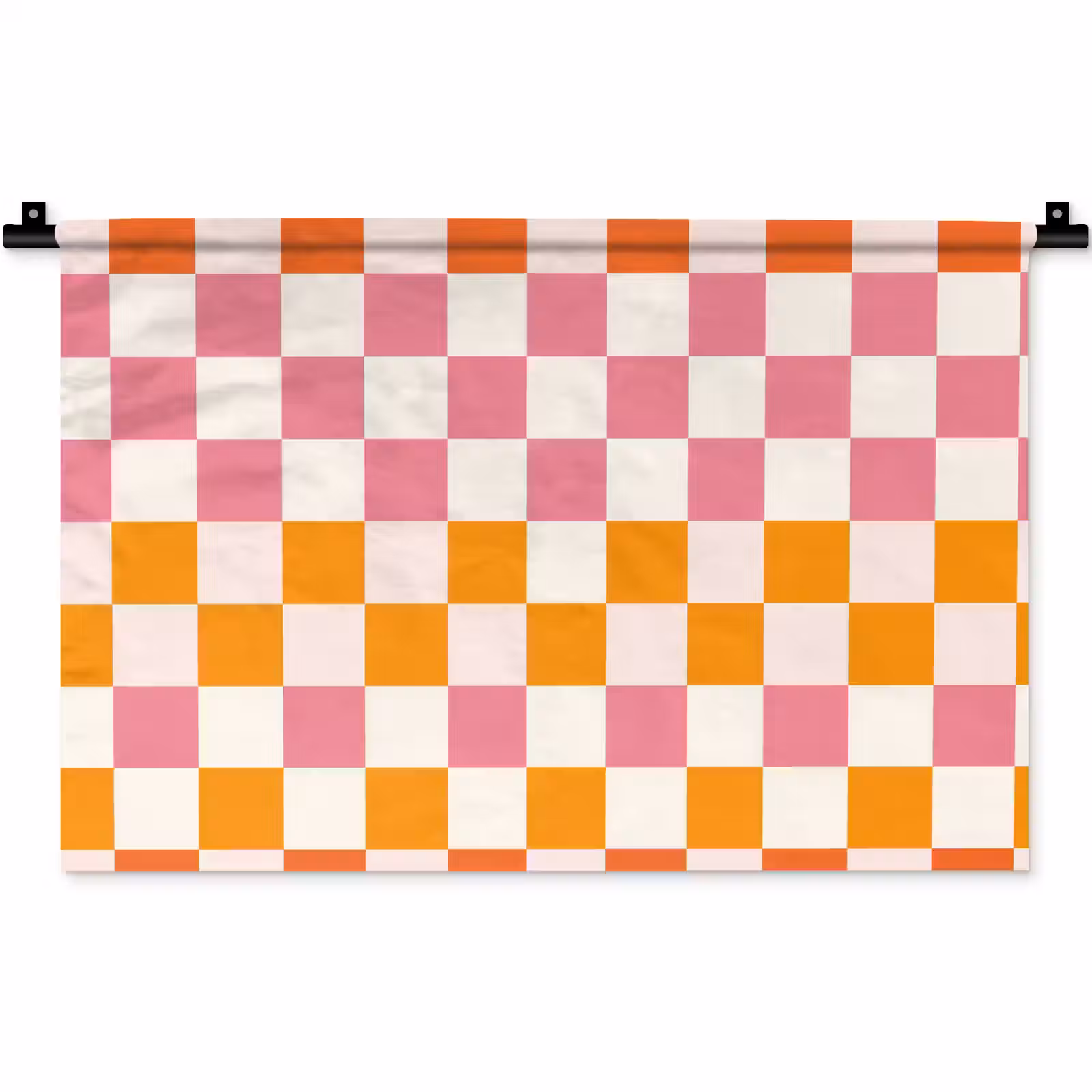 Wandkleed - Vierkant - Patroon - Oranje — 1