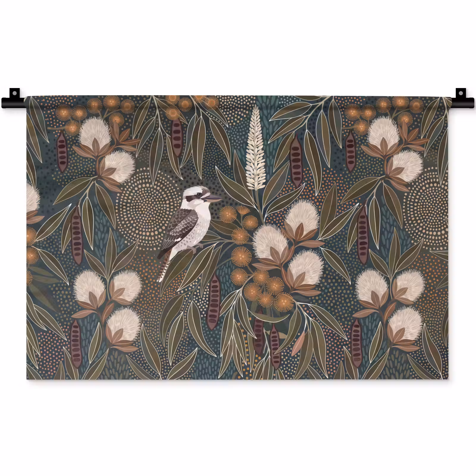 Wandkleed - Vogel - Bladeren - Natuur - Illustratie - Groen — 1