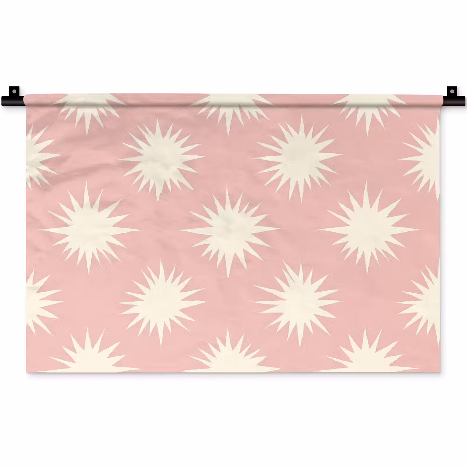 Wandkleed - Zonnen - Patroon - Roze — 1