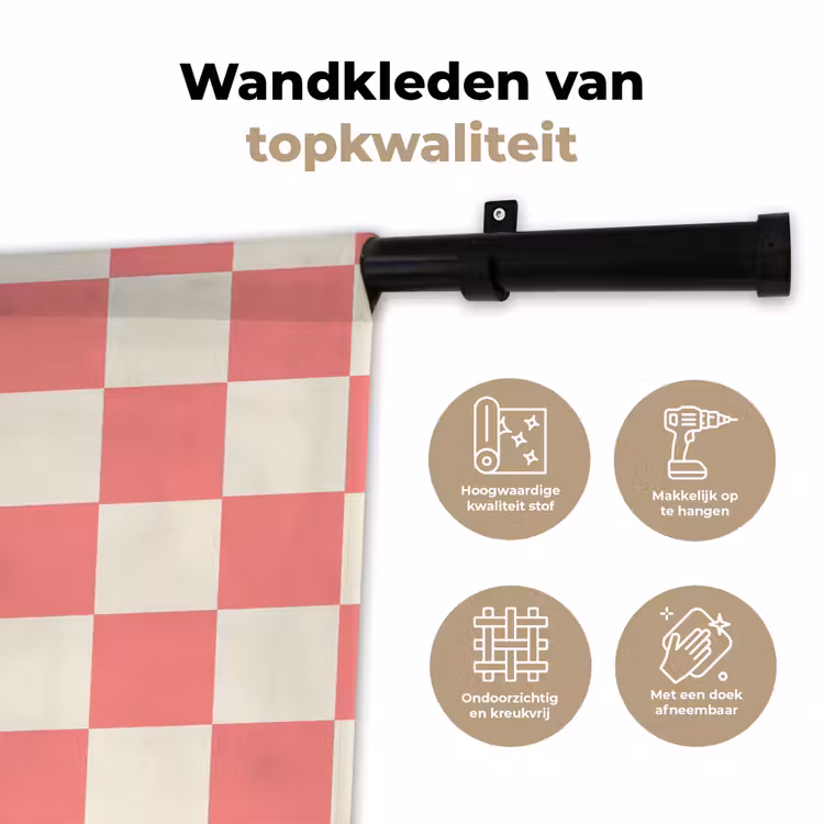 Wandkleed - Traditioneel - Patroon - Roze — 3