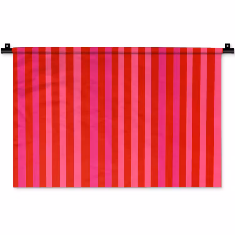 Wandkleed - Verticaal - Strepen - Roze — 1