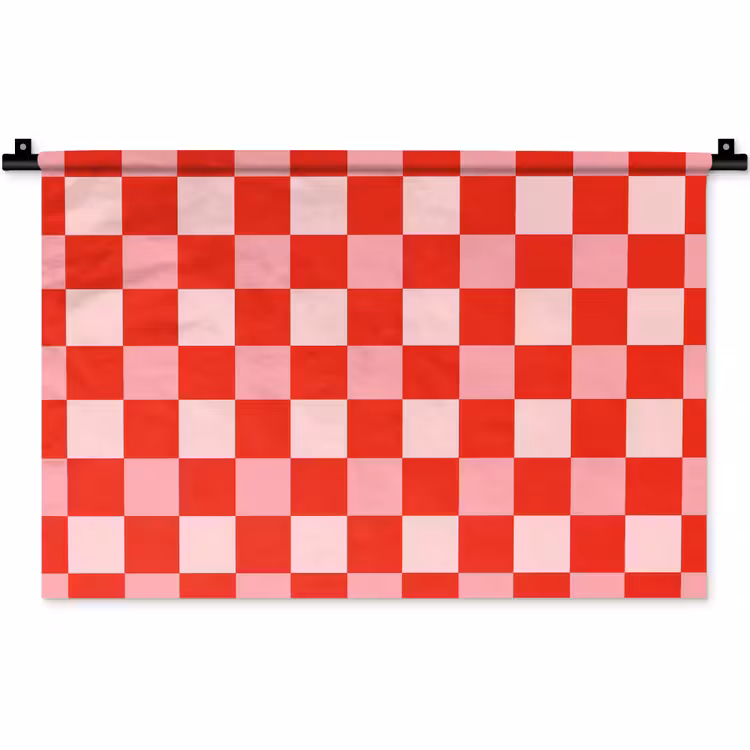 Wandkleed - Vierkant - Klassiek - Rood — 1