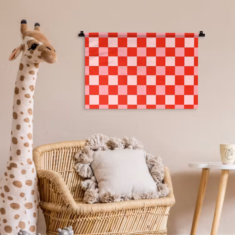 Wandkleed - Vierkant - Klassiek - Rood — 5