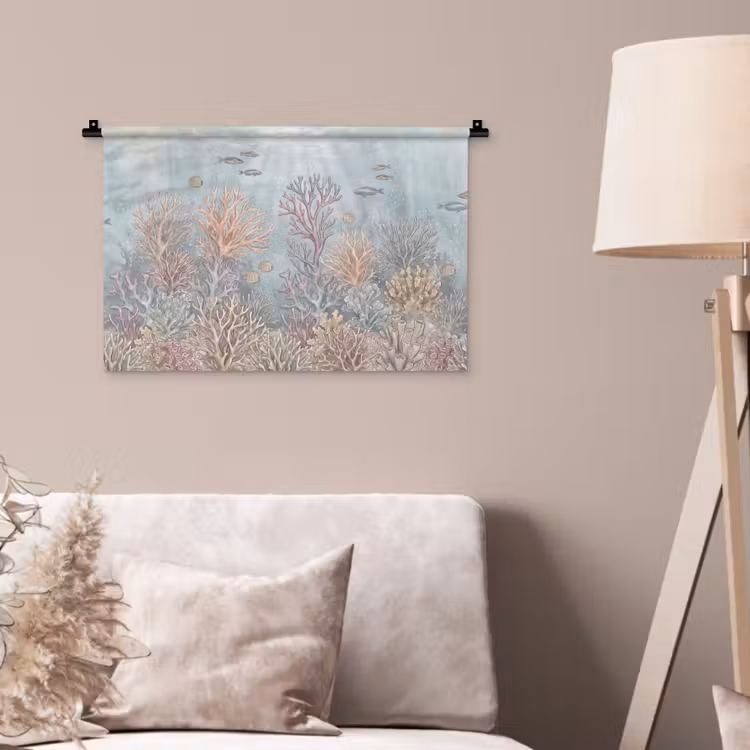 Wandkleed - Vis - Koraal - Oceaan - Illustratie - Onderwater — 2
