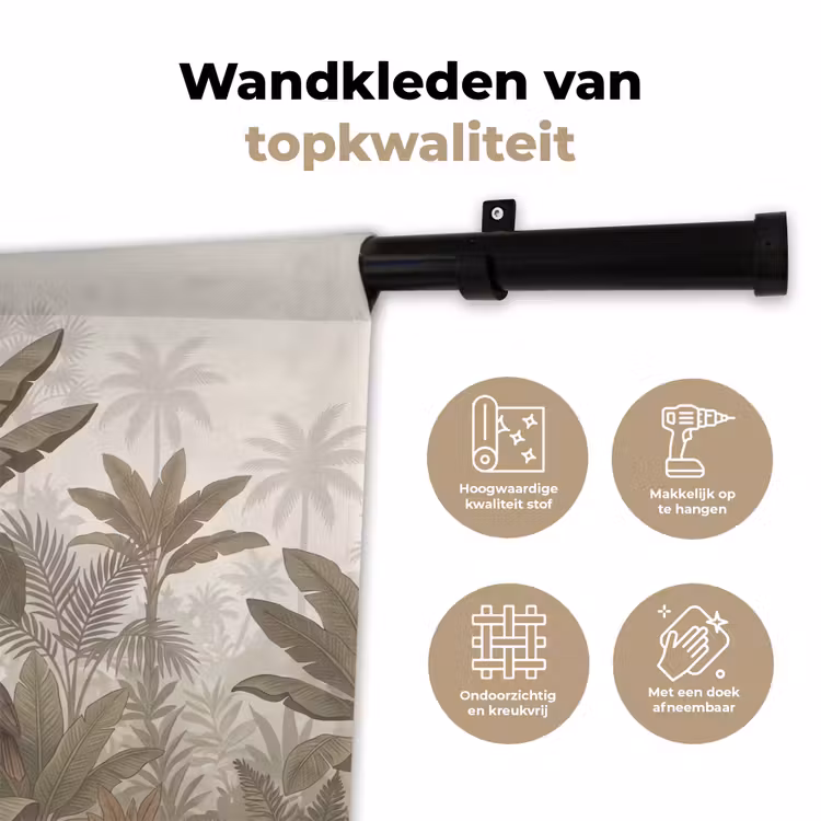 Wandkleed - Vogel - Jungle - Tropisch - Illustratie - Groen — 3