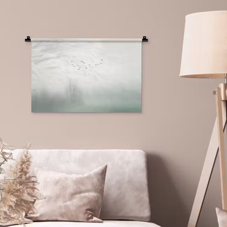 Wandkleed - Vogel - Vlucht - Natuur - Minimalistisch — 2