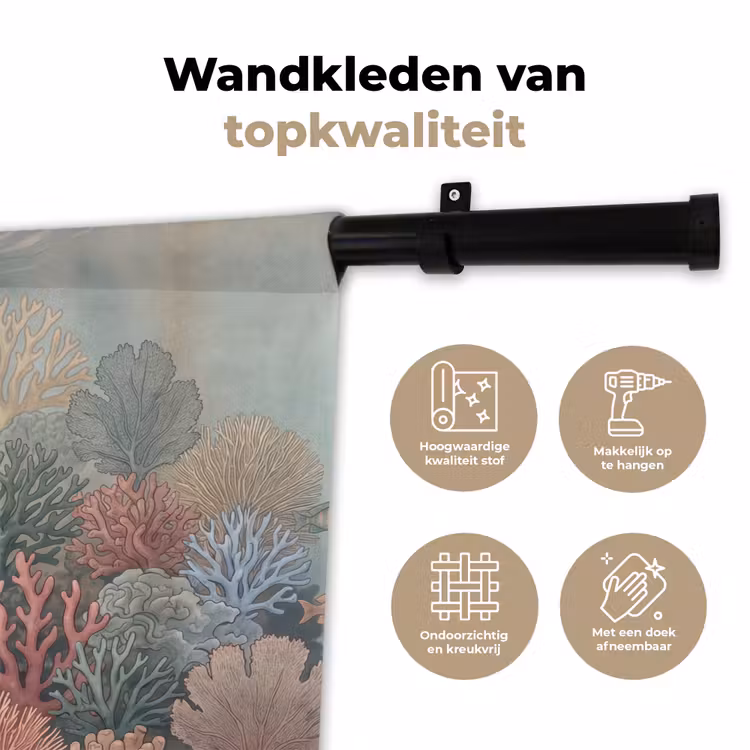 Wandkleed - Zee - Koraal - Vis - Natuur - Kleurrijk — 3