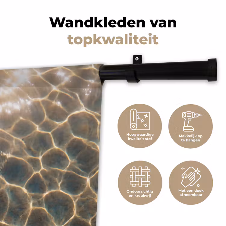 Wandkleed - Vis - Water - Dieren - Oranje - Goud — 3