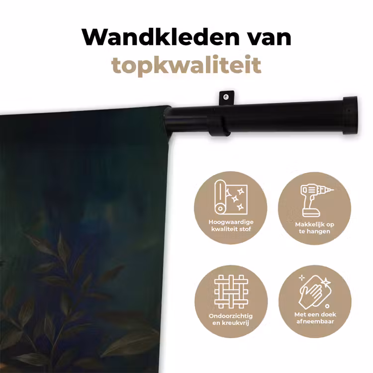 Wandkleed - Vrouw - Insecten - Natuur - Portret - Groen — 3