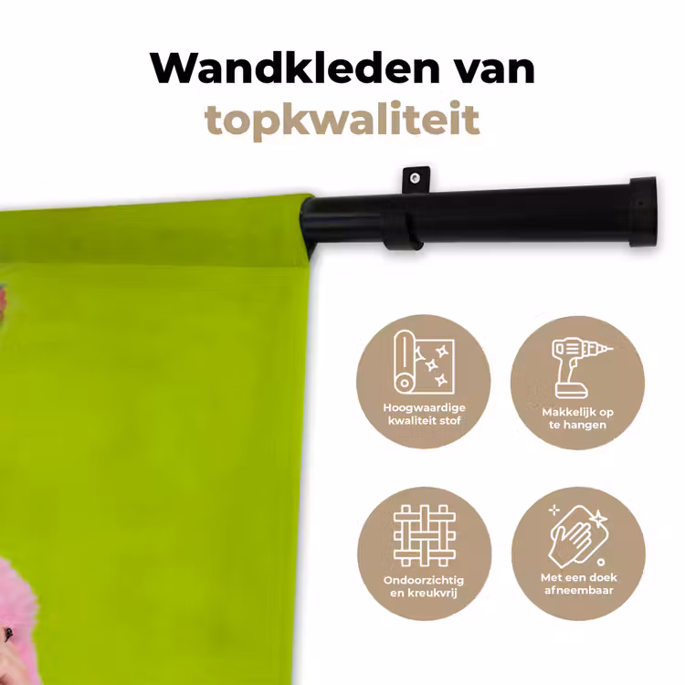 Wandkleed - Vrouw - Kleurrijk haar - Pop art - Modern - Levendig — 3