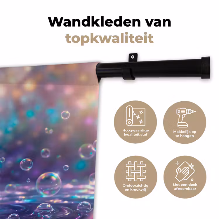 Wandkleed - Vrouw - Water - Portret - Kleurrijk - Modern — 3