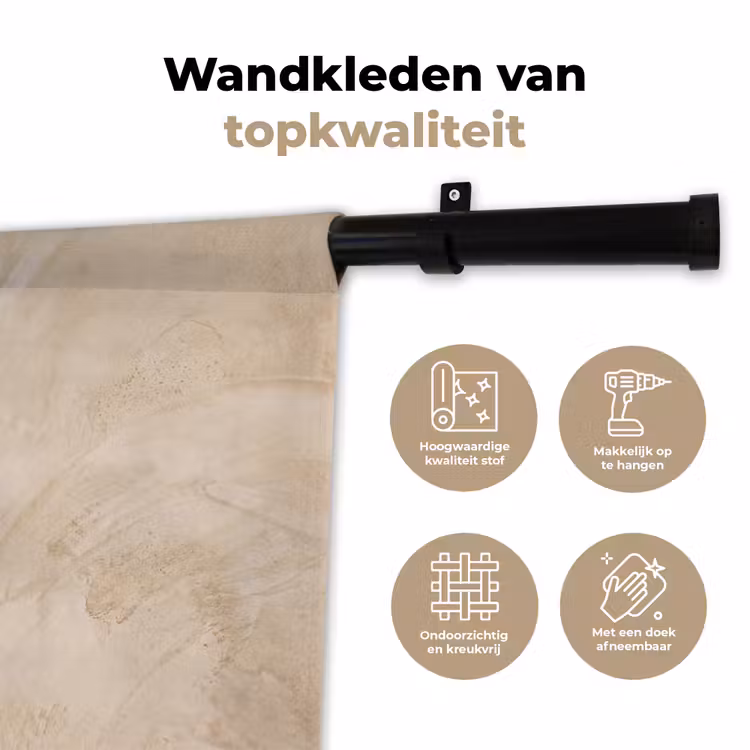 Wandkleed - Textuur - Patroon - Abstract - Modern - Beige — 3