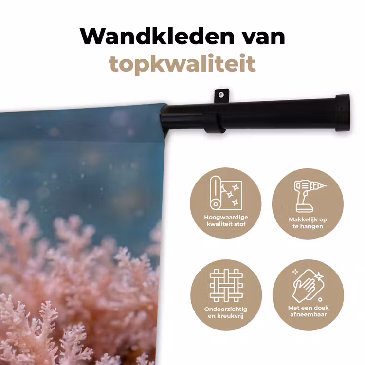 Wandkleed - Vis - Koraal - Oceaan - Macro - Oranje — 3