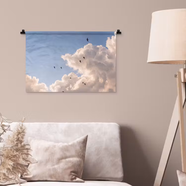 Wandkleed - Vogel - Vlucht - Wolken - Natuur - Blauw — 2