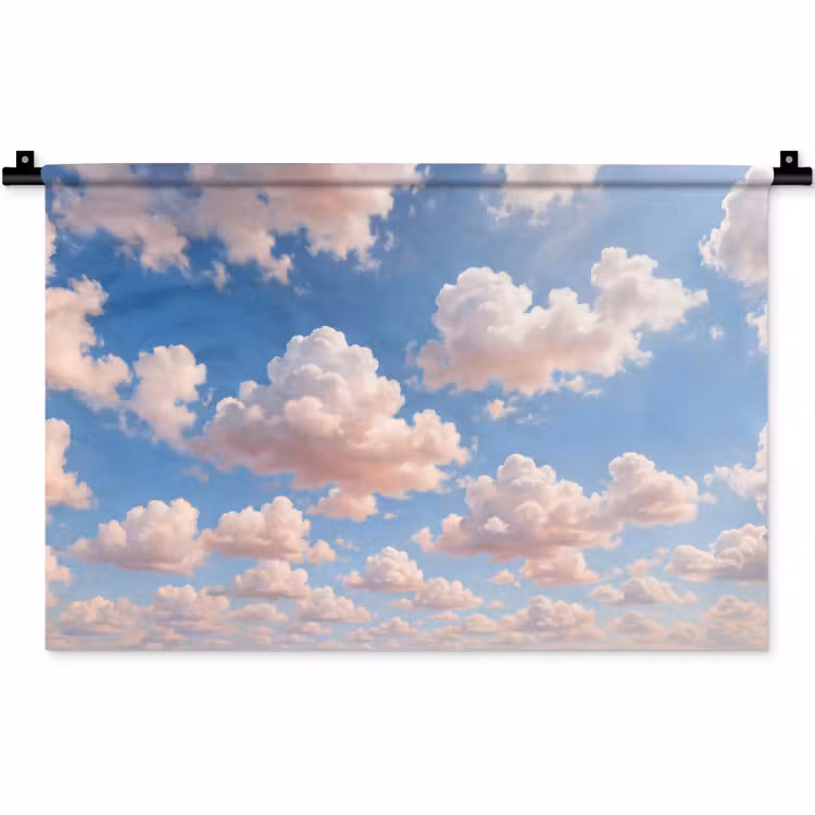 Wandkleed - Wolken - Hemel - Natuur - Licht - Blauw — 1