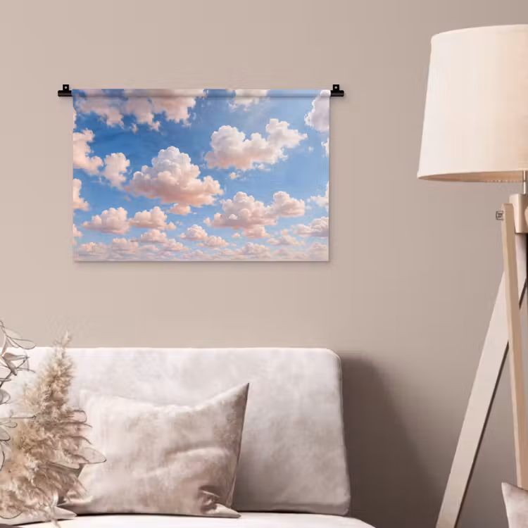 Wandkleed - Wolken - Hemel - Natuur - Licht - Blauw — 2