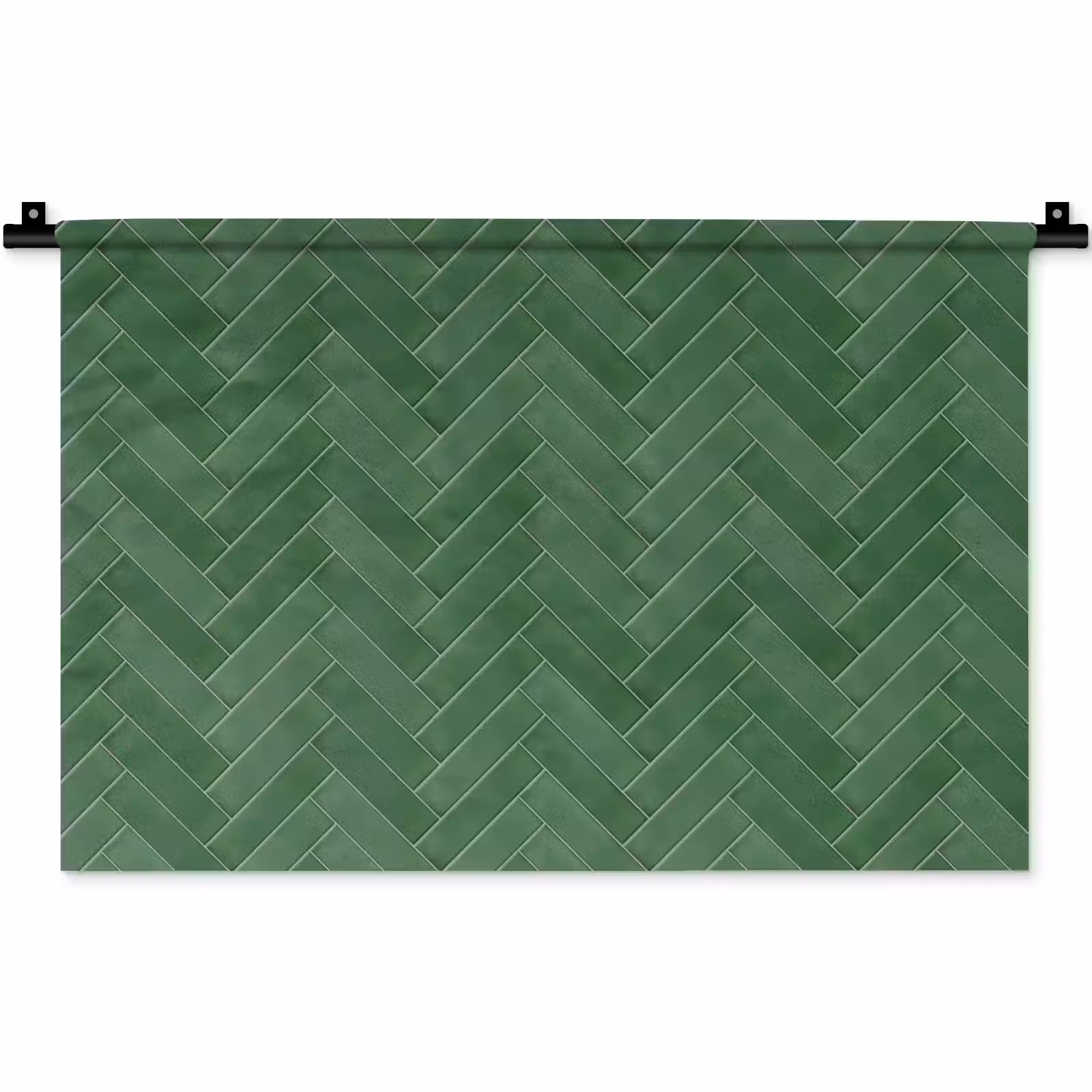 Wandkleed - Visgraat - Wandtegel - Bosgroen — 1