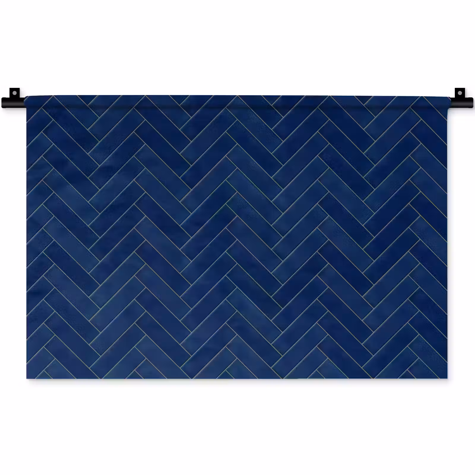 Wandkleed - Visgraat - Wandtegel - Donkerblauw - Navy Blue — 1