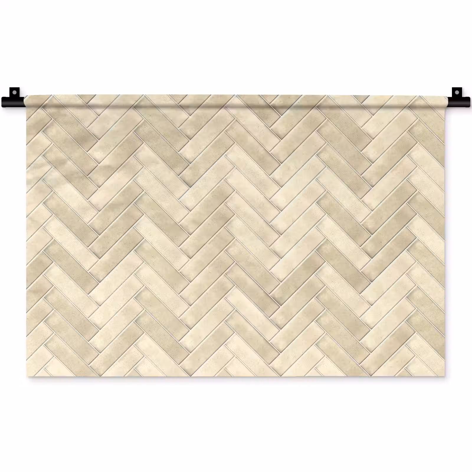 Wandkleed - Visgraat - Wandtegel - Licht Beige — 1