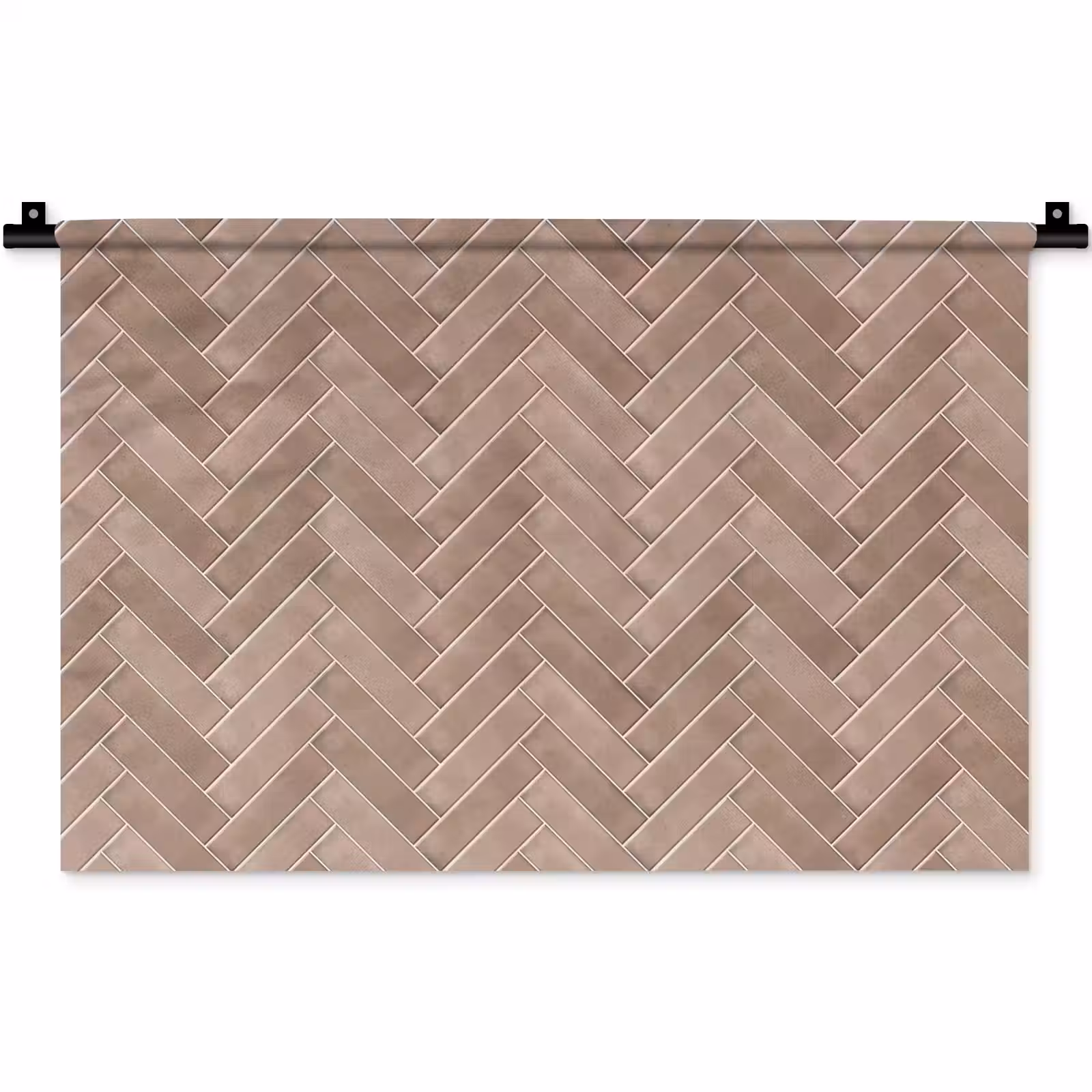 Wandkleed - Visgraat - Wandtegel - Oudroze - Terracotta — 1
