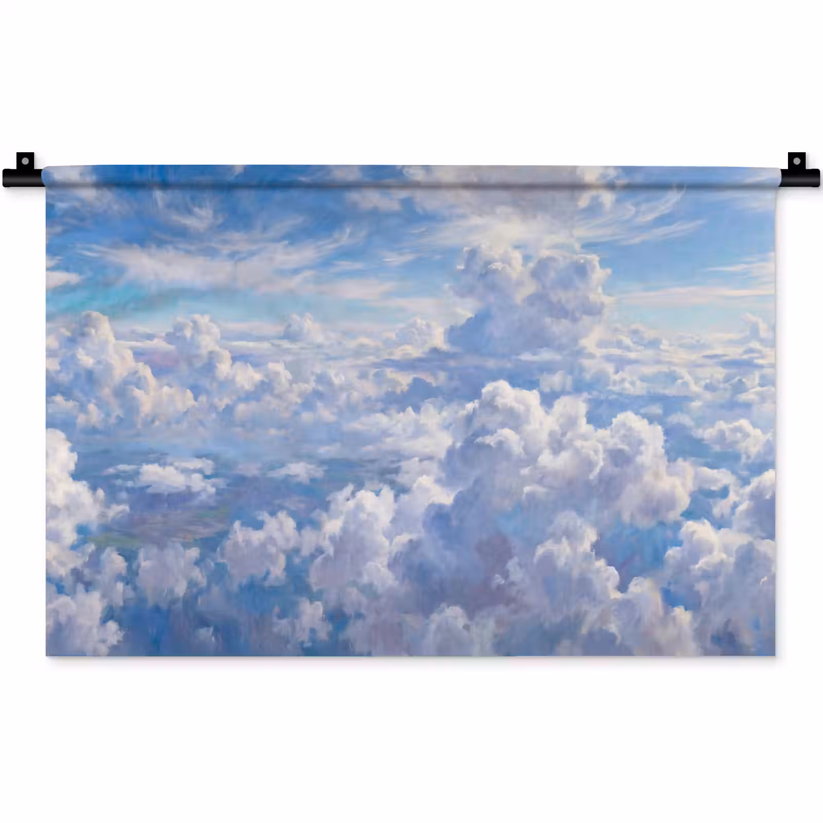 Wandkleed - Wolken - Lucht - Natuur - Abstract - Blauw — 1