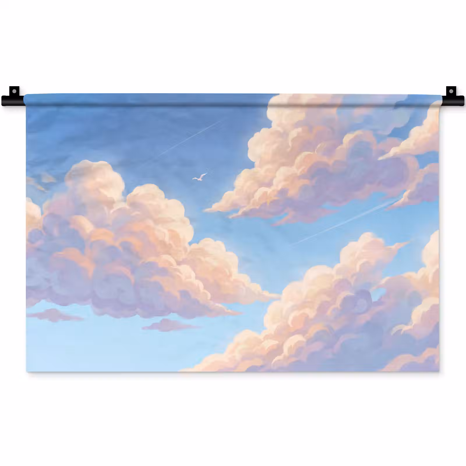 Wandkleed - Wolken - Lucht - Natuur - Blauw — 1