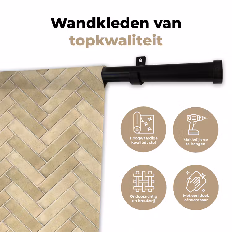 Wandkleed - Visgraat - Tegel - Zand — 3