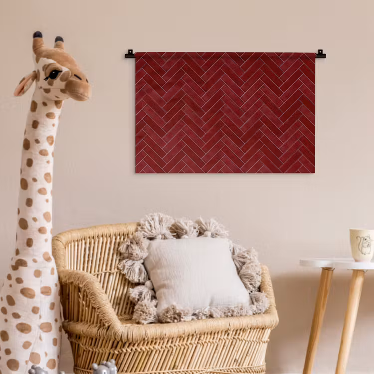 Wandkleed - Visgraat - Wandtegel - Bordeaux - Rood — 5