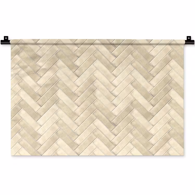 Wandkleed - Visgraat - Wandtegel - Licht Beige — 1